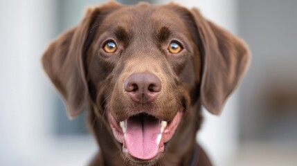 Charming Brown Dog with Tan Spots on Head and Ears