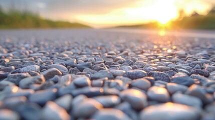 Obraz premium Gray Stones Illuminated by Sunlight on a Blurred Background