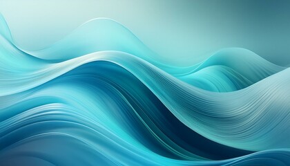Fototapeta premium Tranquil Motion: Blurred Blue and Turquoise Flowing Waves