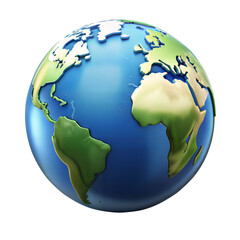Fototapeta premium earth on transparent background