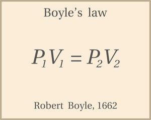 Boyle's law, background. Education. Science. School. Vector illustration.