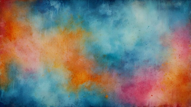 Watercolor background with a blue and orange background,Colorful Gradient  Background Curves Background 3D Spline Texture Gradient Background.
