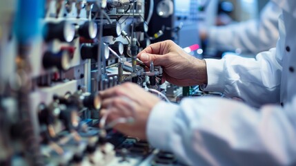 Precision in Progress Scientist FineTuning Advanced Technology in Laboratory Setting