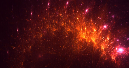 3D manual rendering abstract fractal light background. Its not AI Generatd illustration.
