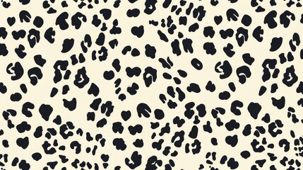Seamless and repetitive leopard print pattern with soft tones. Suitable for fashion, textiles, and home decoration, emphasizing the elegance and simplicity of animal prints.