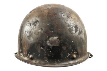 world war II helmet isolated on transparent background
