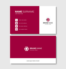 Creative business card layout design. Modern business card template. Vector illustration