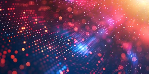 Fototapeta premium 3d rendering of abstract particles in space with depth of field and bokeh effects. Futuristic background with depth of field and bokeh effect.