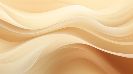 Fototapeta premium Abstract 3D Background of soft Waves in light brown Colors. Elegant Wallpaper