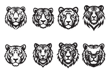 Tiger silhouette vector illustration.