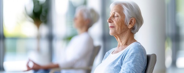 Chair Yoga for Seniors Gentle yoga poses performed on a chair, perfect for older adults