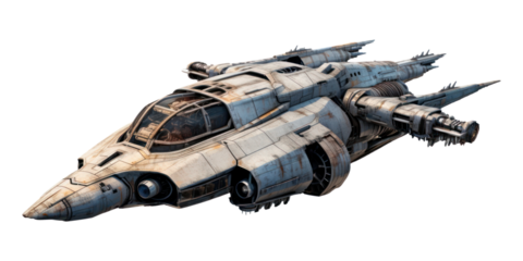 PNG Spaceship aircraft airplane vehicle.