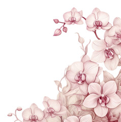 Fototapeta premium PNG Orchid flowers backgrounds pattern plant.