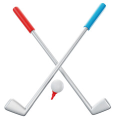 golf stick 3d icon sports