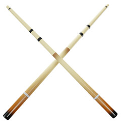 Cue stick pool ball 3d icon sports