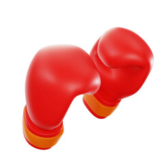 boxing set glove 3d icon sports