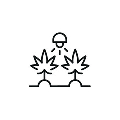 Cannabis growing icon. Simple cannabis growing icon for social media, app, and web design. Vector illustration.