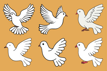 dove silhouette vector illustration.