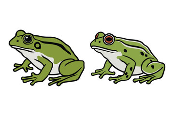 frog silhouette vector illustration.