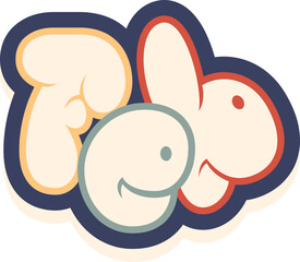 Groovy February Month Element