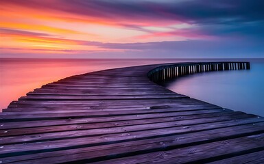 Obraz premium Long exposure of Infinite Bridge