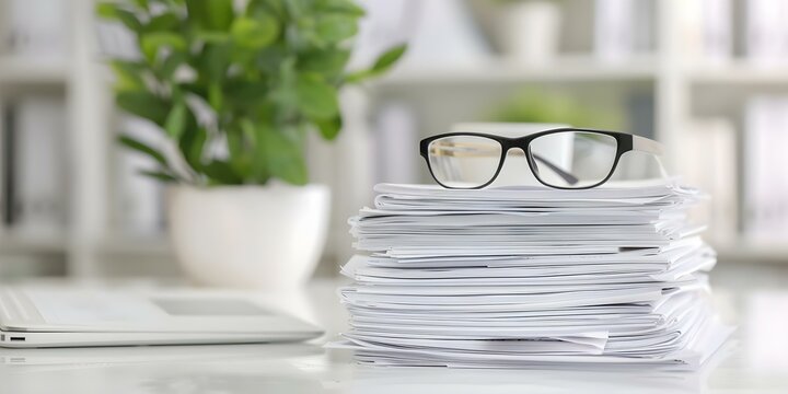 Transitioning to a paperless office reduces paper consumption and has positive environmental impacts. Concept Paperless Office, Environmental Conservation, Digital Transformation