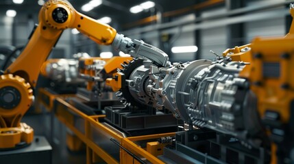 Fototapeta premium Mechanical Marvel Precision Robotics in Action