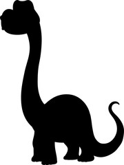 black silhouette of a dinosaur or ancient animal