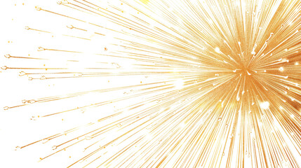 Obraz premium Golden firework, Happy new year concept, Design for overlay, montage, texture on transparent background