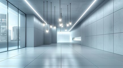 empty corridor in office