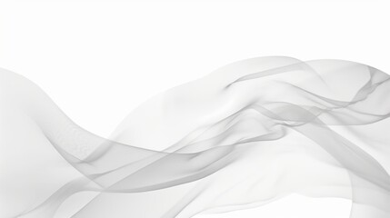 White Fabric Draped on White Background