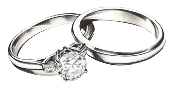 PNG Platinum jewelry silver ring.