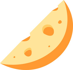 Flat Design Cheese Illustration Element