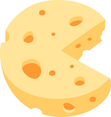 Flat Design Cheese Illustration Element