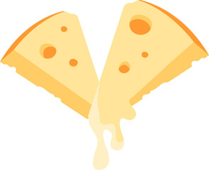 Flat Design Cheese Illustration Element