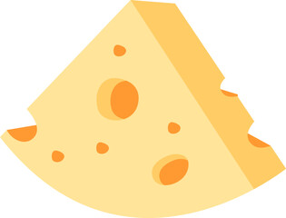 Flat Design Cheese Illustration Element