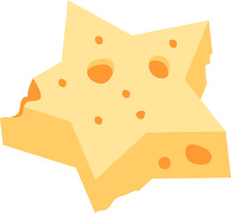 Flat Design Cheese Illustration Element