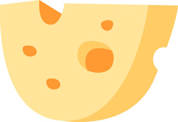 Fototapeta premium Flat Design Cheese Illustration Element