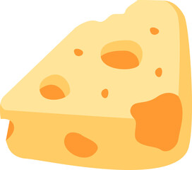 Flat Design Cheese Illustration Element