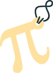 Pi Day Illustration Element