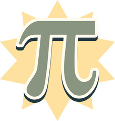 Pi Day Illustration Element