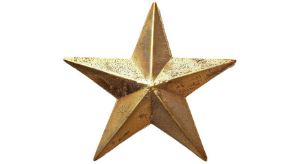 Fototapeta premium Gold glitter star on transparent background