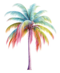 Fototapeta premium PNG Palm tree plant white background tranquility.