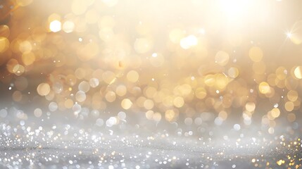 Fototapeta premium Abstract Glitter Defocused Background With Blinking Stars. Blurred Bokeh