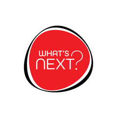 What's next sign on white background	