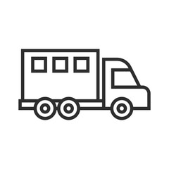 Truck outline icon, editable vector illustration and transparent graphic element. Isolated on white background