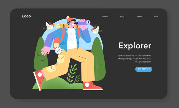 Explorer Archetype illustration. Vibrant and dynamic vector representation.