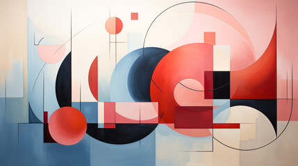 Obraz premium abstract geometric background with colorful shapes