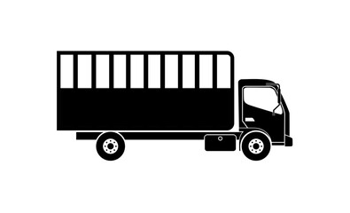 Small Truck Box Flat Icon Vector