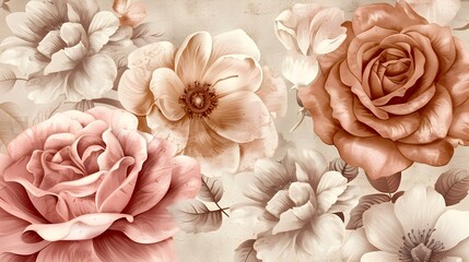 Delicate Floral Arrangements in Soft Vintage Palette